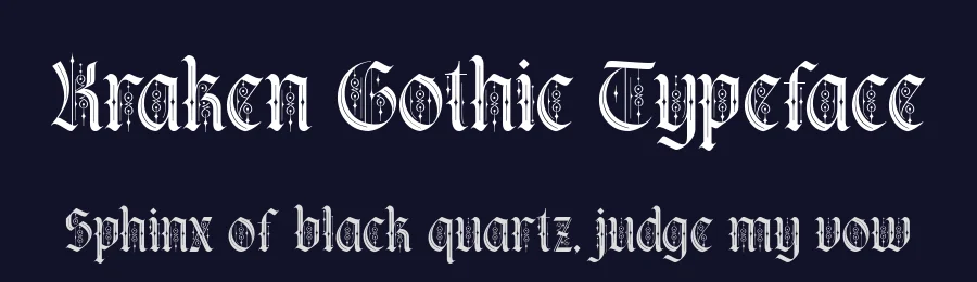 Kraken Gothic Typeface by alit design — Display Font — thumbnail 2