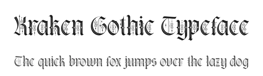 Kraken Gothic Typeface by alit design — Display Font
