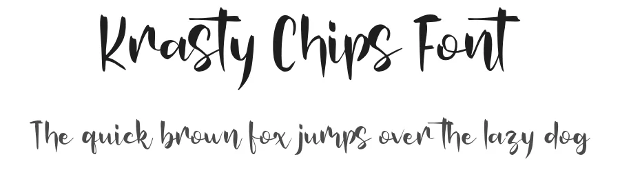 Krasty Chips Font by Forberas Foundry — Script Handwritten Font