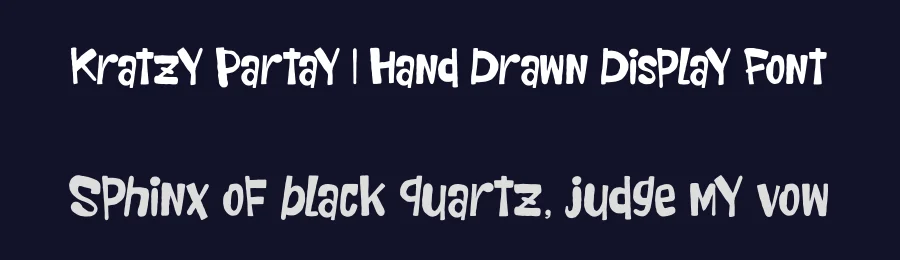 Kratzy Partay | Hand Drawn Display Font by Gracetypestudio — Display Font — thumbnail 2