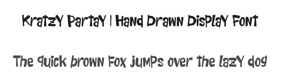 Kratzy Partay | Hand Drawn Display Font by Gracetypestudio — Display Font