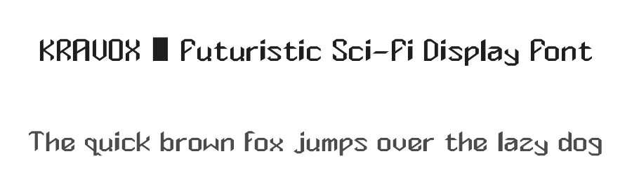 KRAVOX — Futuristic Sci-Fi Display Font by KazeType — Display Font