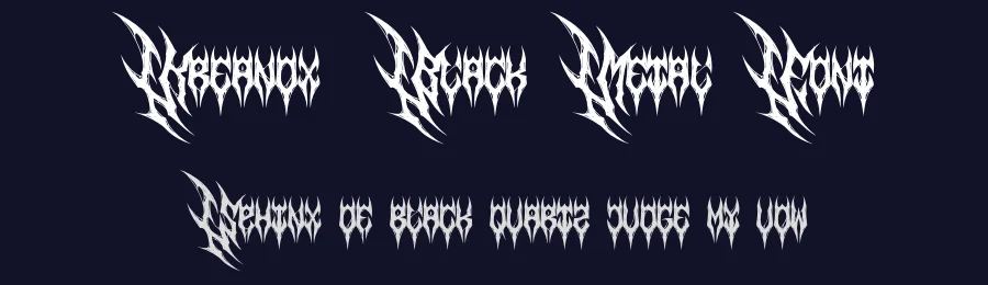 Kreanox | Black Metal Font by Denustudios — Blackletter Font — thumbnail 2