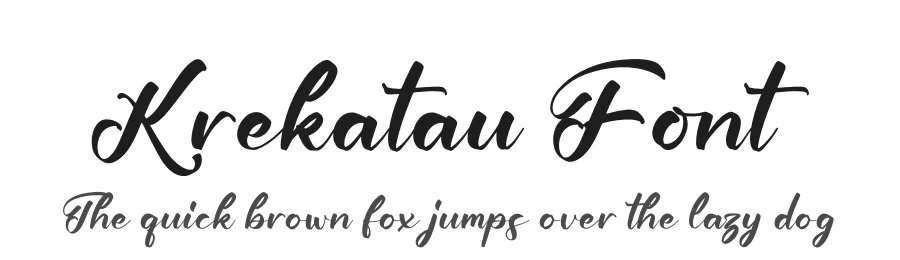 Krekatau Font by glorytype — Script Handwritten Font