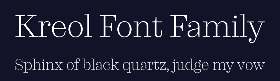 Kreol Font Family by Rene Bieder — Serif Font — thumbnail 2