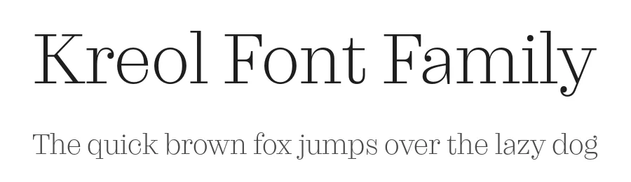 Kreol Font Family by Rene Bieder — Serif Font