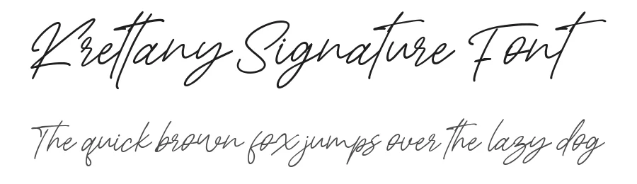 Krettany Signature Font by metafontsy — Script Handwritten Font