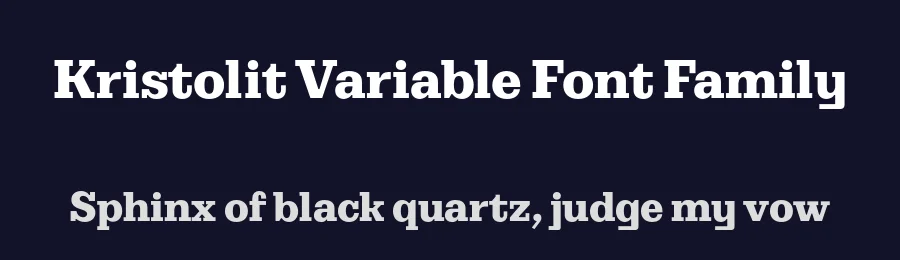 Kristolit Variable Font Family by Bolditalic Studio — Slab Serif Font — thumbnail 2