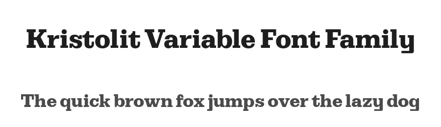 Kristolit Variable Font Family by Bolditalic Studio — Slab Serif Font
