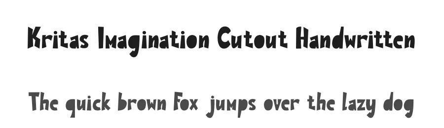 Kritas Imagination Cutout Handwritten by Gracetypestudio — Script Handwritten Font