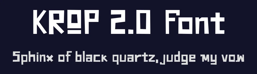 KROP 2.0 Font by Kumschlies — Display Font — thumbnail 2