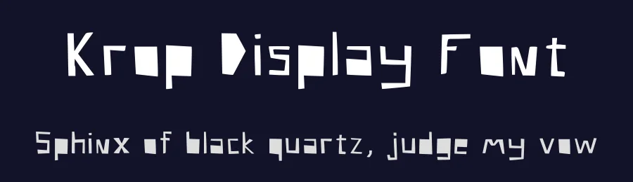 Krop Display Font by Kumschlies — Display Font — thumbnail 2