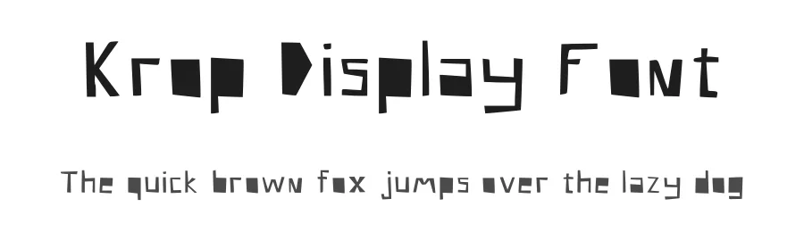 Krop Display Font by Kumschlies โ Display Font
