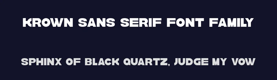 Krown Sans Serif Font Family by sigit nur wicaksono — Sans Serif Font — thumbnail 2