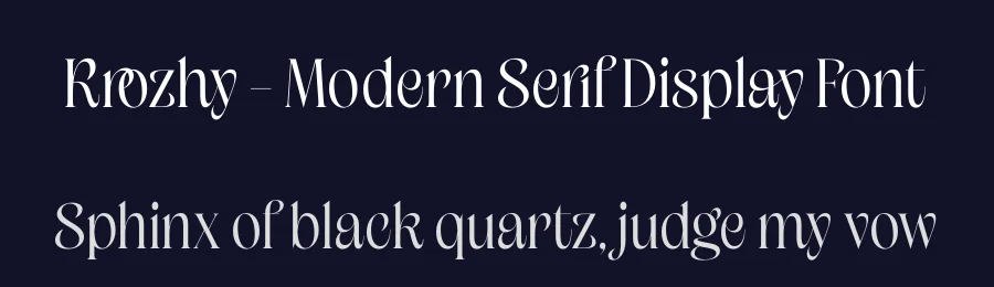 Krozhy – Modern Serif Display Font by timelesstype.co — Display Font — thumbnail 2
