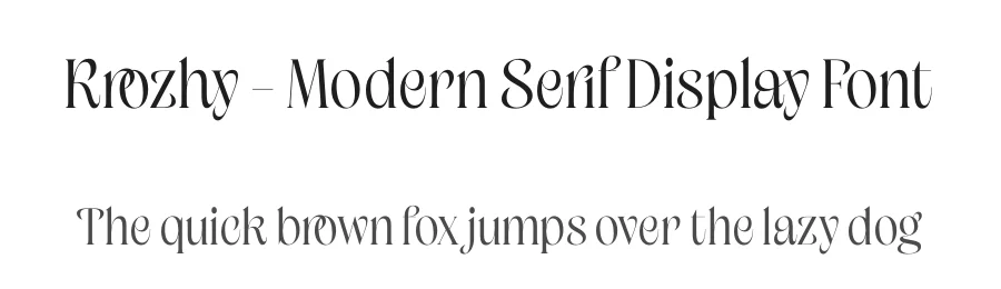 Krozhy – Modern Serif Display Font by timelesstype.co — Display Font