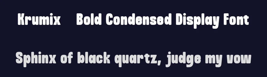 Krumix – Bold Condensed Display Font by Muksal Creative — Decorative Font — thumbnail 2