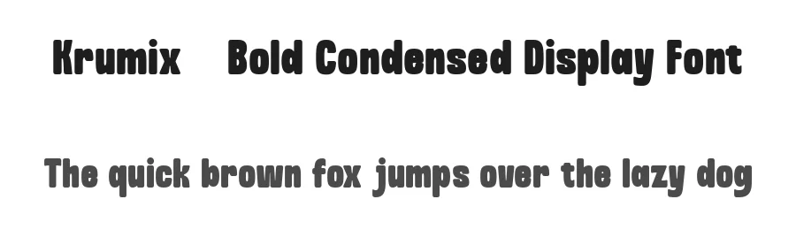 Krumix – Bold Condensed Display Font by Muksal Creative — Decorative Font