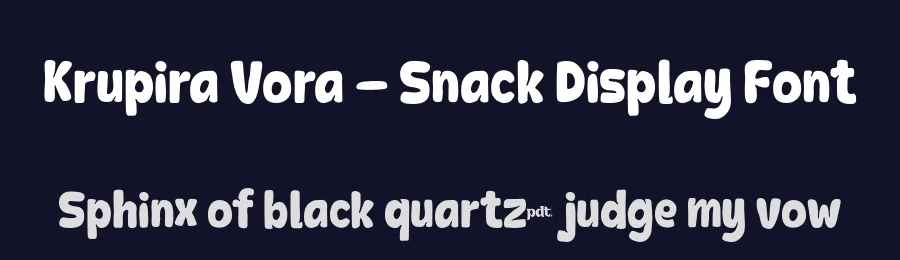 Krupira Vora – Snack Display Font by productype — Display Font — thumbnail 2