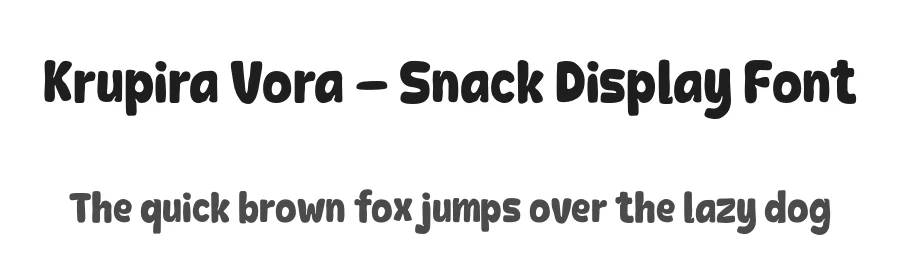 Krupira Vora – Snack Display Font by productype — Display Font
