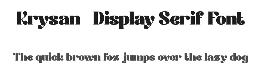 Krysan – Display Serif Font by Pikgura Type — Display Font