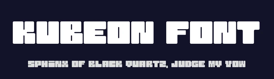 Kubeon Font by Julien Chatut — Display Font — thumbnail 2