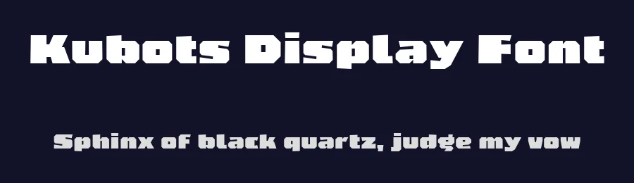 Kubots Display Font by NimaType — Display Font — thumbnail 2