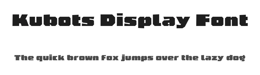 Kubots Display Font by NimaType — Display Font