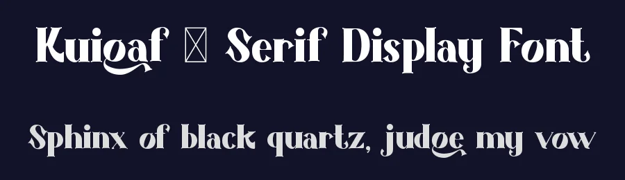 Kuigaf – Serif Display Font by Dhabee Studio — Display Font — thumbnail 2