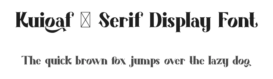 Kuigaf – Serif Display Font by Dhabee Studio — Display Font