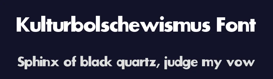 Kulturbolschewismus Font by HENRIavecunK — Sans Serif Font — thumbnail 2