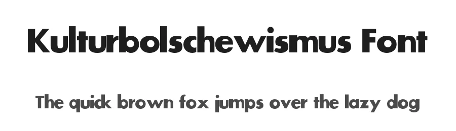 Kulturbolschewismus Font by HENRIavecunK — Sans Serif Font