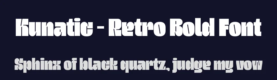 Kunatic – Retro Bold Font by limitype — Display Font — thumbnail 2