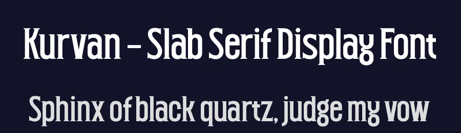Kurvan – Slab Serif Display Font by timelesstype.co — Display Font — thumbnail 2