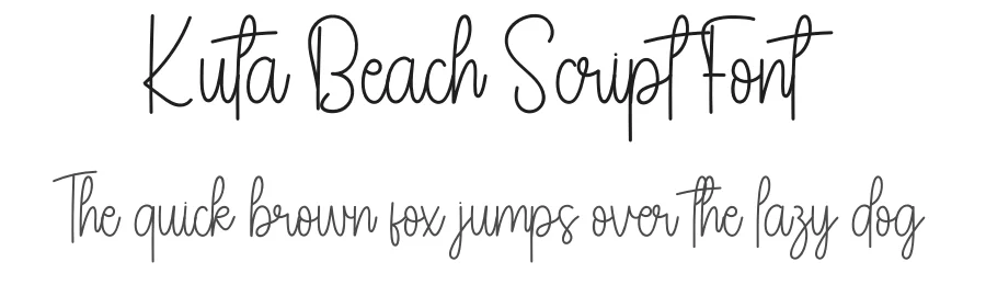 Kuta Beach Script Font by andikastudio — Script Handwritten Font