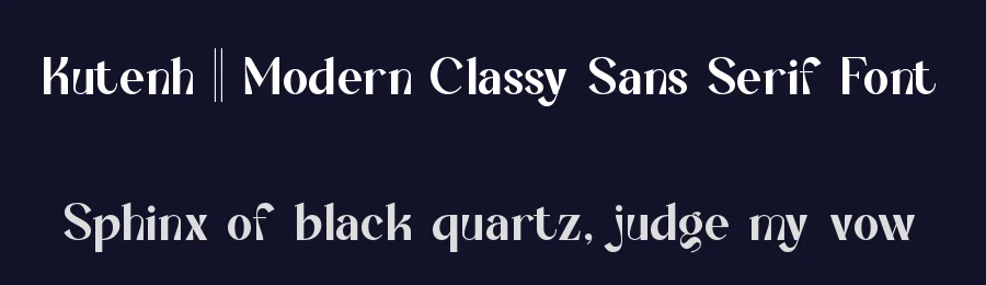Kutenh || Modern Classy Sans Serif Font by ErmediaStudio — Display Font — thumbnail 2