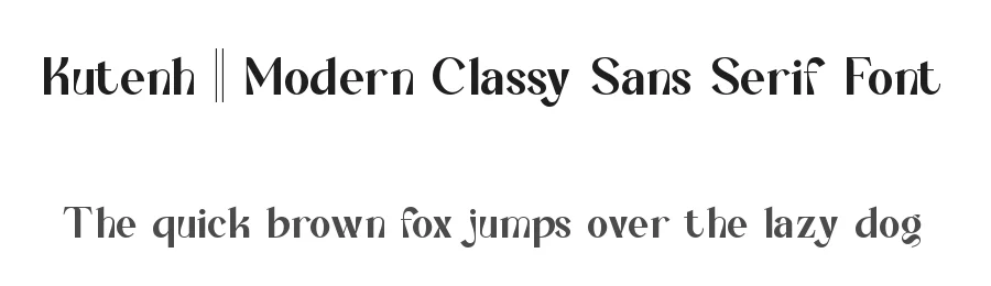 Kutenh || Modern Classy Sans Serif Font by ErmediaStudio — Display Font