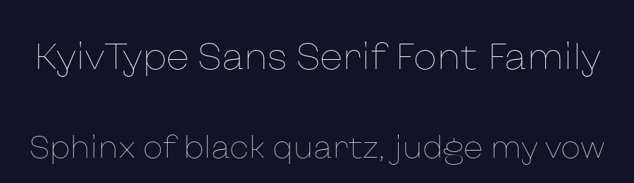 KyivType Sans Serif Font Family by Dmitry Rastvortsev — Sans Serif Font — thumbnail 2