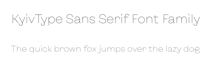 KyivType Sans Serif Font Family by Dmitry Rastvortsev — Sans Serif Font