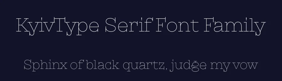 KyivType Serif Font Family by Dmitry Rastvortsev — Serif Font — thumbnail 2