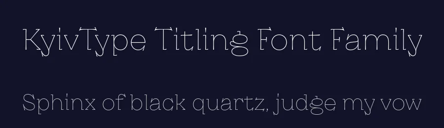 KyivType Titling Font Family by Dmitry Rastvortsev — Display Font — thumbnail 2