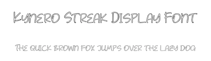 Kynero Streak Display Font by Creatifontstudios — Script Handwritten Font