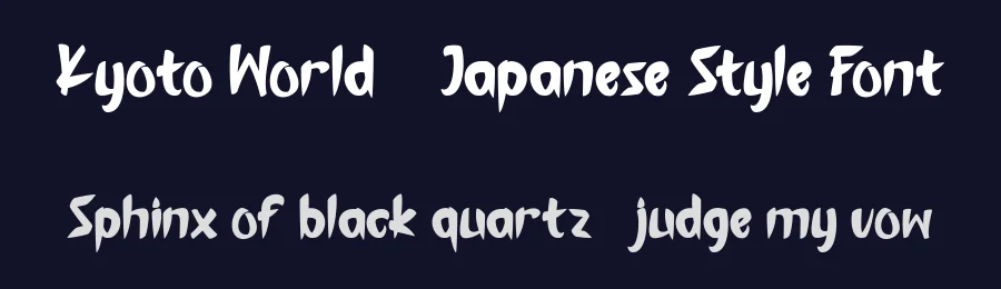 Kyoto World – Japanese Style Font by FlawlessAndCo — Display Font — thumbnail 2