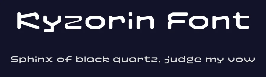 Kyzorin Font by Mans Greback — Display Font — thumbnail 2