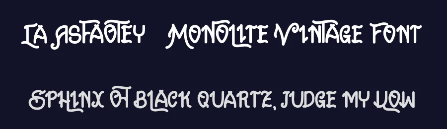 La Asfaotey – Monolite Vintage Font by Dhabee — Script Handwritten Font — thumbnail 2