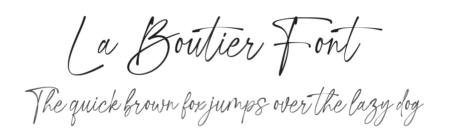 La Boutier Font by MJB Letters — Script Handwritten Font
