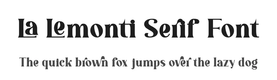 La Lemonti Serif Font by fontkong — Serif Font