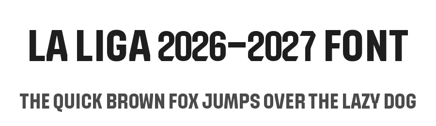 La Liga 2026–2027 Font by Kreative_Sublimicon — Display Font