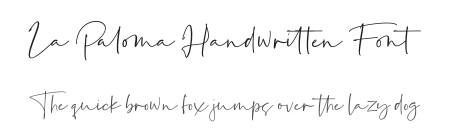 La Paloma Handwritten Font by fikryal — Script Handwritten Font