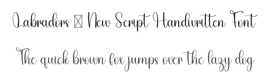 Labradors – New Script Handwritten Font by freshtypeink — Script Handwritten Font